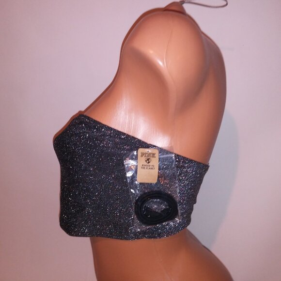 PINK Victoria's Secret Shimmering Black Bikini Top - Picture 4 of 9